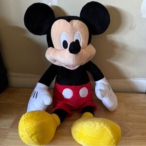 25" Mickey Mouse DISNEY PARKS Stuffed Plush Large Doll Red Shorts Embroidered